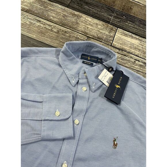 Lauren Ralph Lauren Other - NWT Polo Ralph Lauren CLASSIC BLUE KNIT OXFORD Shirt Men's XL Flesh Polo Pony